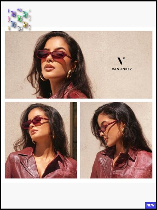 Retro Rectangle Polarized Sunglasses Small Narrow Y2K Vintage Trendy main image 5